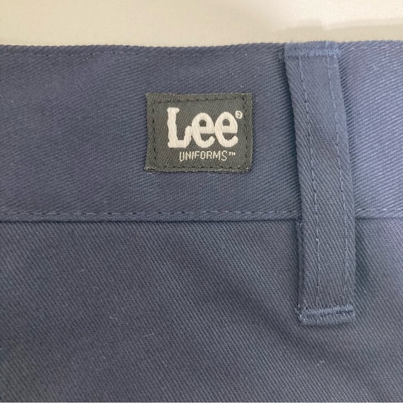 NWT Lee Men Navy Blue Slim Straight Classic Fit Trouser Work Uniform Pants 32x34 - Picture 7 of 10